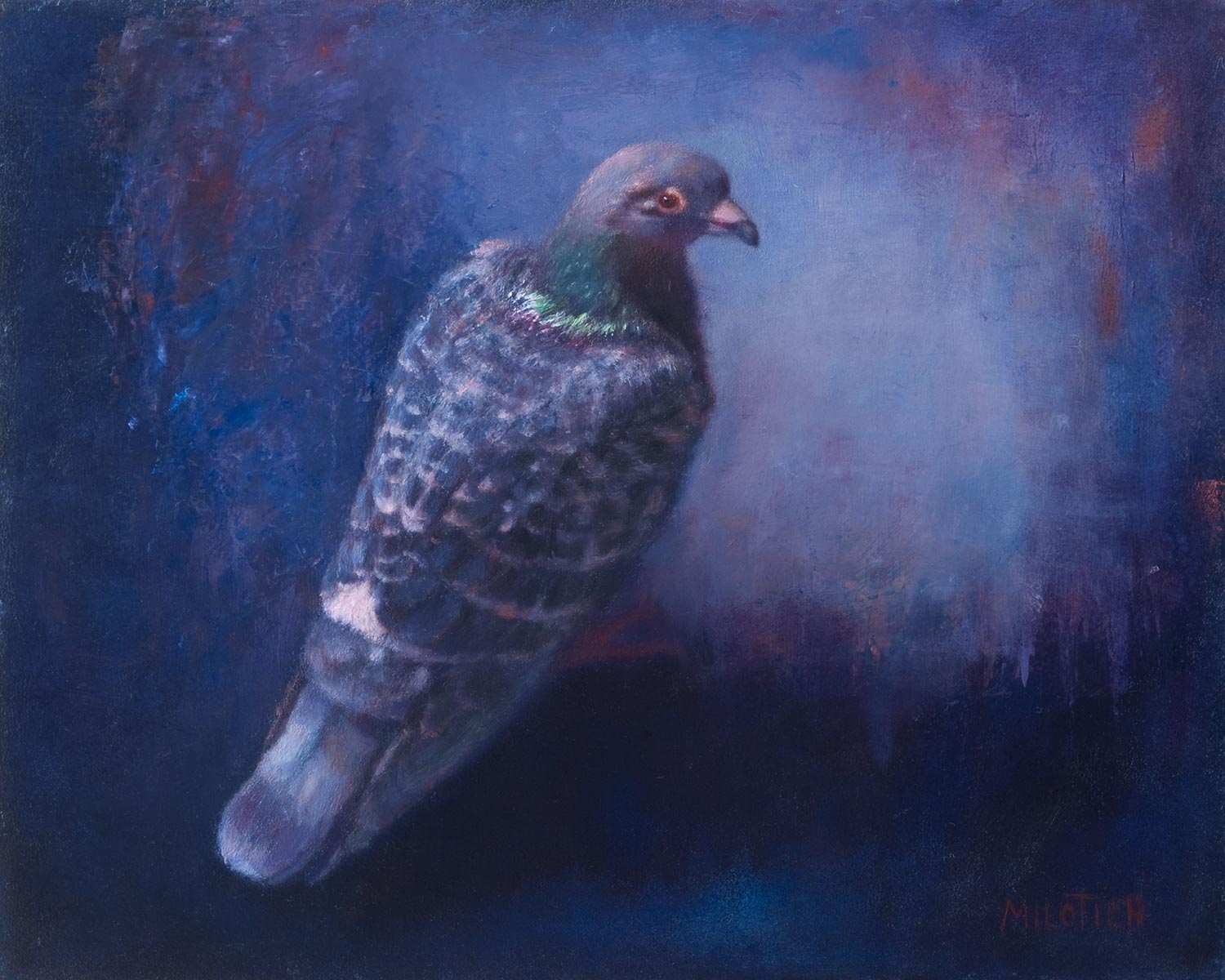 Blue Landing, an original oil painting by Ute Milotich