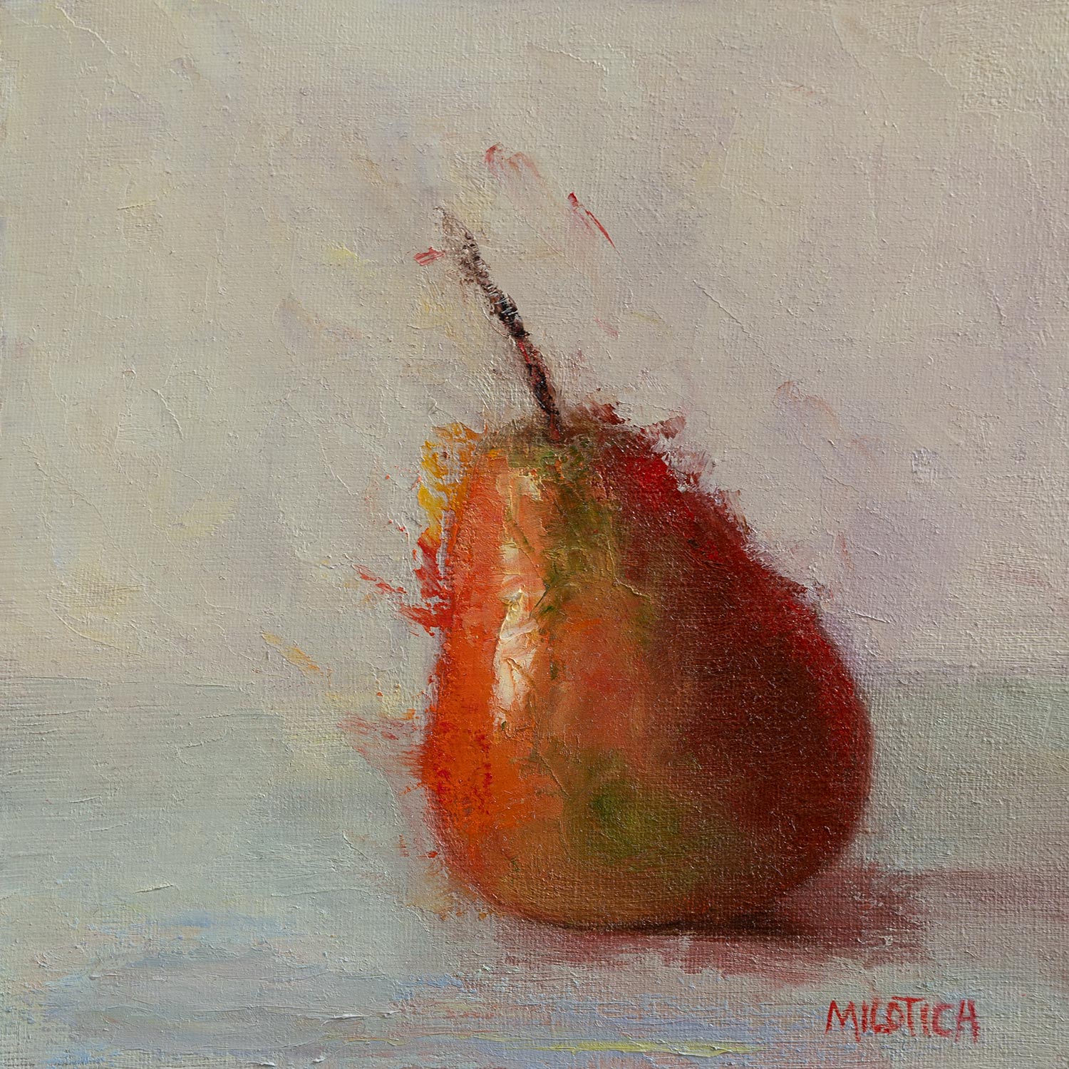 Pear, an original oil painting by Ute Milotich